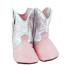 Cheeky Little Soles Cowboy Boots - Silver/Pink